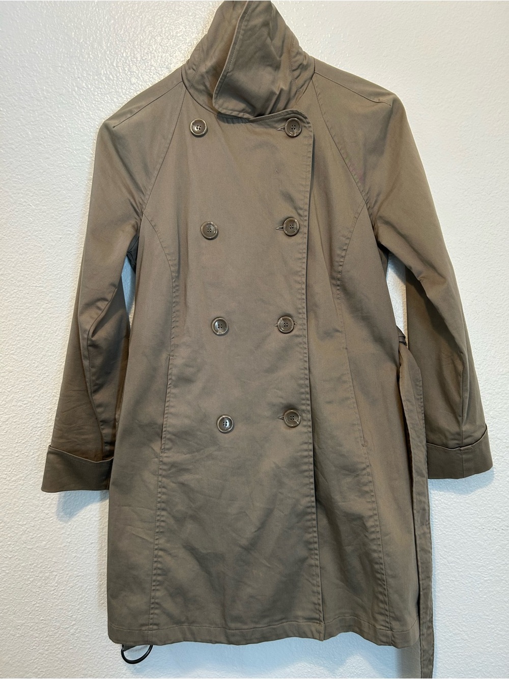 Jockey Girls' Double-Breasted Olive Green Pea Coat